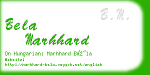 bela marhhard business card